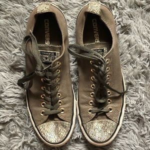 Green iridescent converse